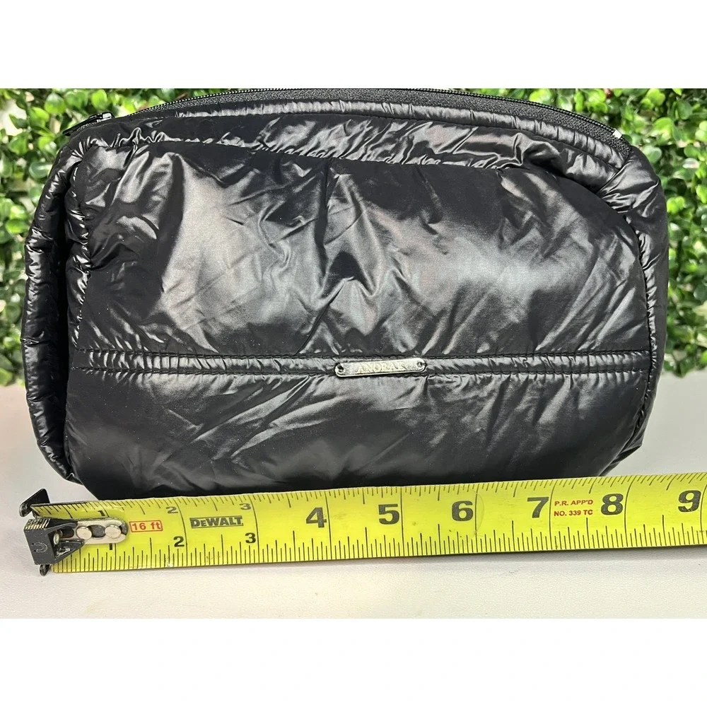 Anorak Quilted Black Cosmetic Makeup Bag 8